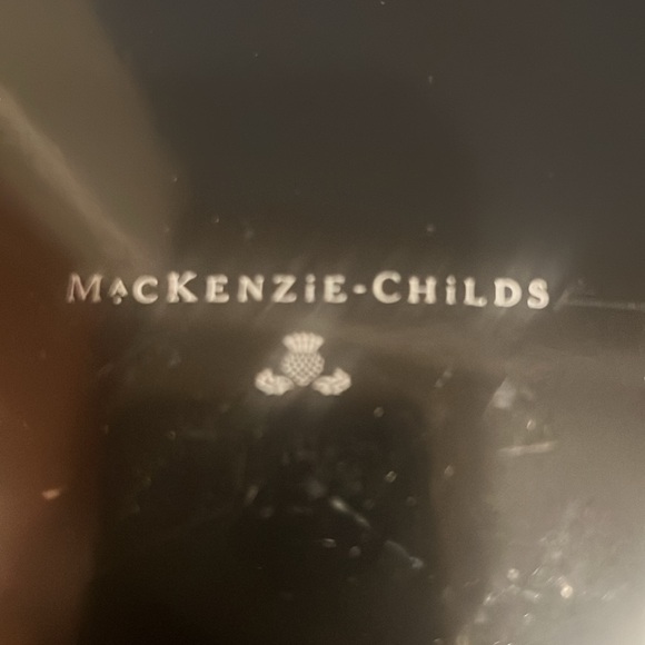 - Mackenzie Childs Black Floral wicker tray - Picture 4 of 13